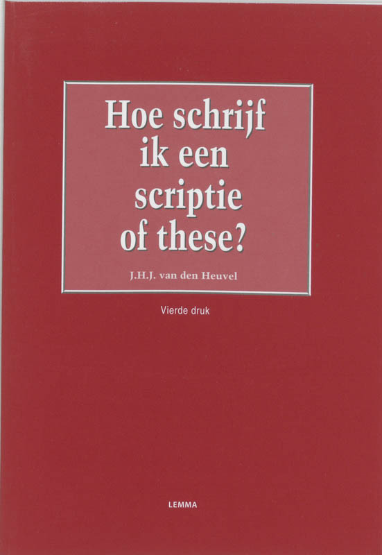 Hoe schrijf ik een scriptie of these ?