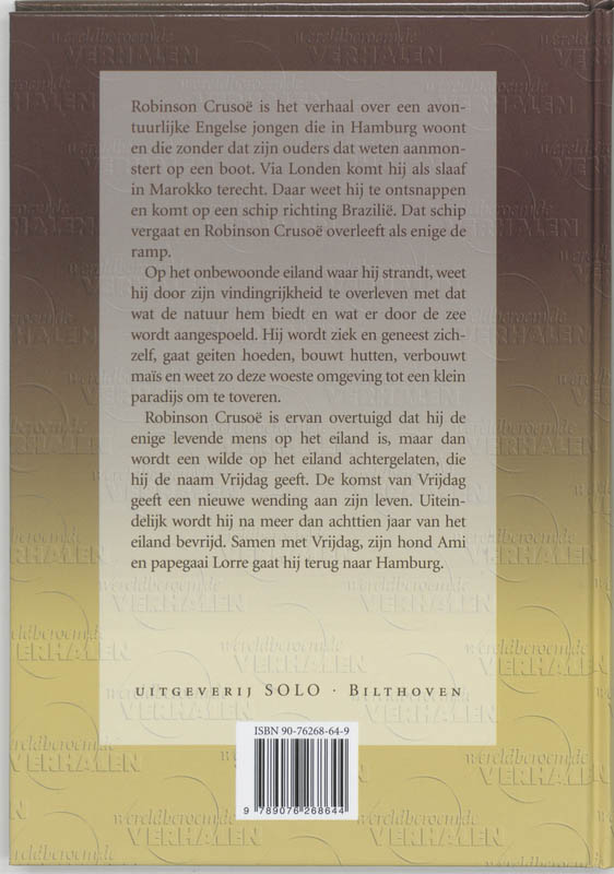 Robinson Crusoe / Wereldberoemde verhalen achterkant