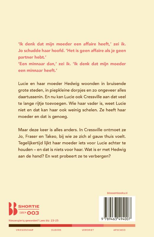 Wees Lucie / Blossom Books Shorties achterkant