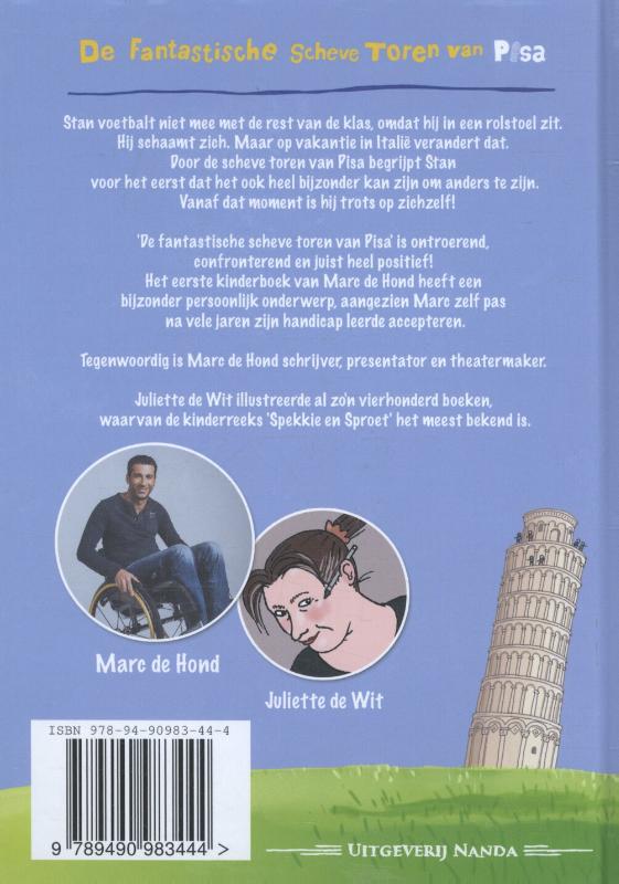 De fantastische scheve toren van Pisa achterkant