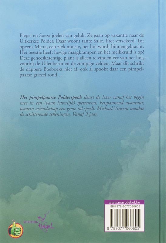 Het pimpelpaarse polderspook achterkant