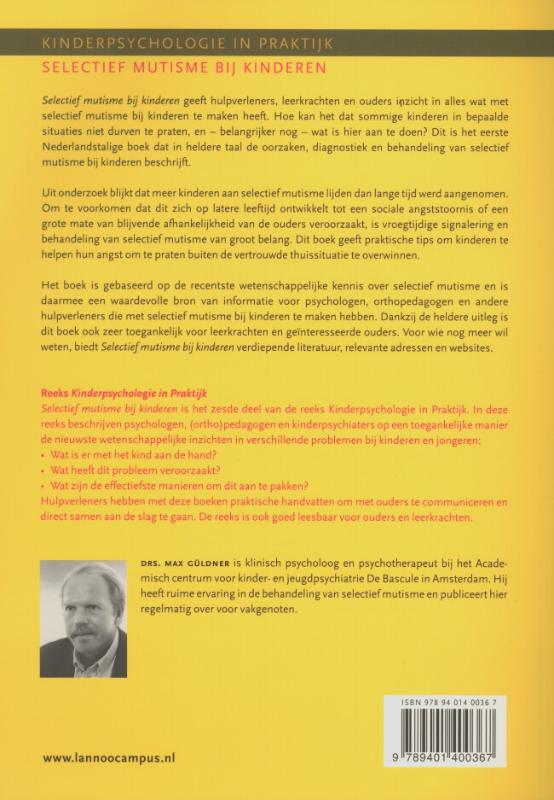 Kinderpsychologie in praktijk 6 -   Selectief mutisme bij kinderen achterkant