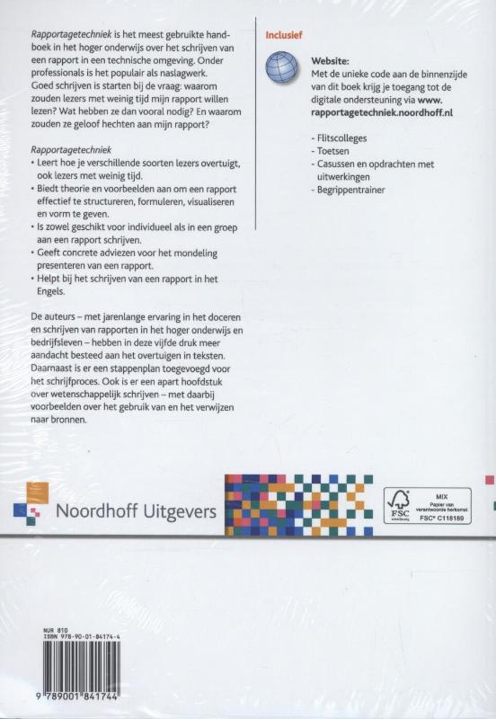 Rapportagetechniek achterkant