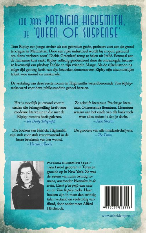 De getalenteerde Mr. Ripley achterkant