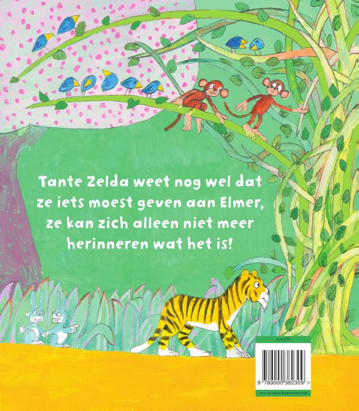 Elmer en het cadeautje / Elmer achterkant