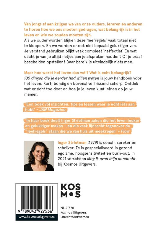 100 dingen die je eerder had willen weten achterkant