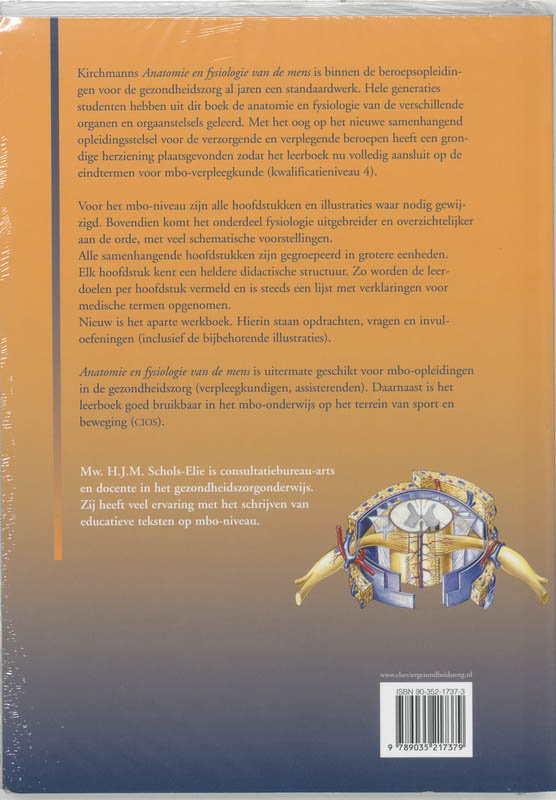 Anatomie En Fysiologie Van De Mens Kwalificatieniveau 4 Mbo + Werkboek achterkant