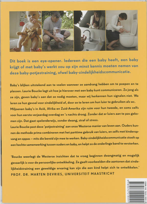 Je baby op het potje achterkant