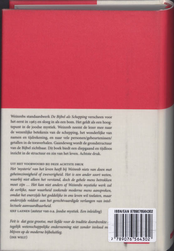 De bijbel als schepping achterkant