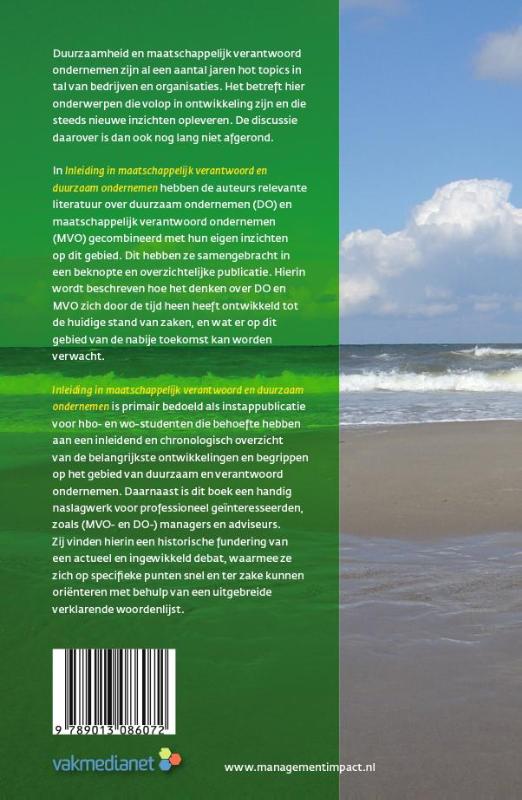 Inleiding in maatschappelijk verantwoord en duurzaam ondernemen achterkant