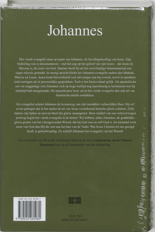 Commentaar op het Nieuwe Testament 3 - Johannes achterkant