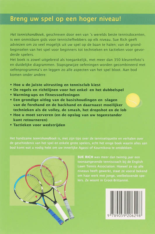 Het Tennishandboek achterkant