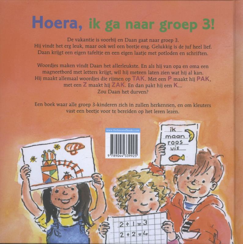 Hoera, ik ga naar groep 3! achterkant