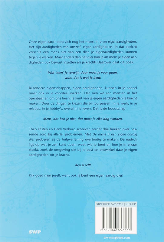 De Mens Is Een Eigenaardig Dier achterkant