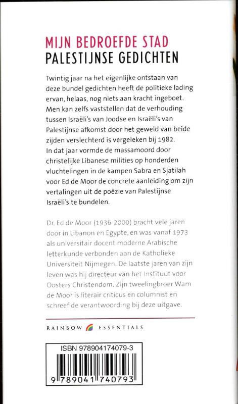 Mijn Bedroefde Stad. achterkant