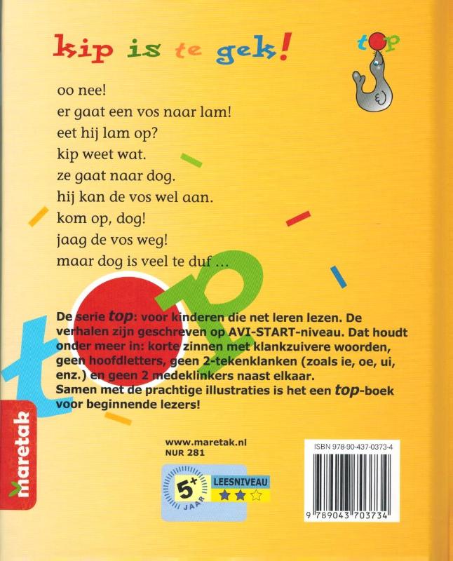 kip is te gek! / Top achterkant