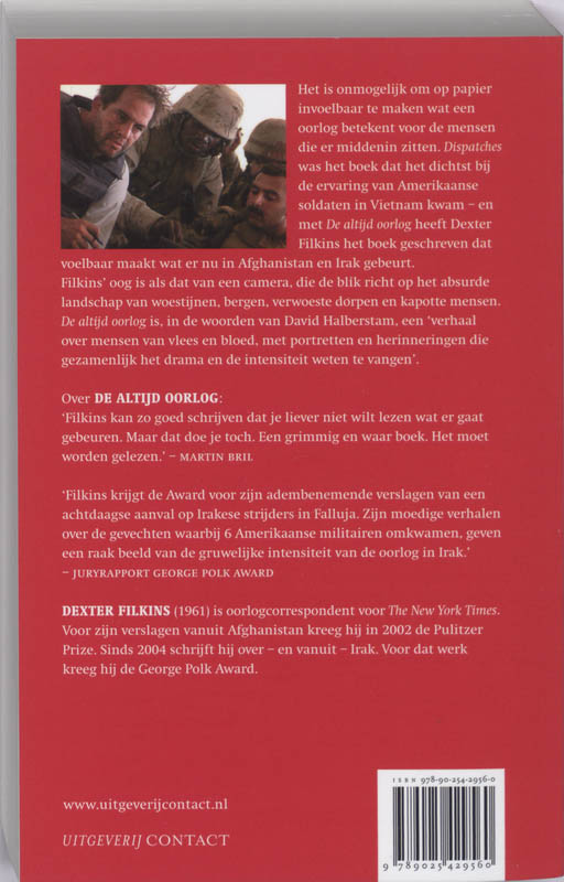 De Altijd Oorlog achterkant