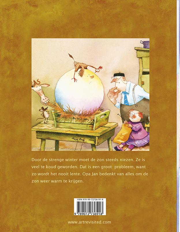 Opa Jan haalt het zonnetje in huis achterkant
