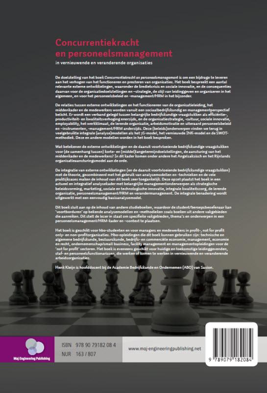 Concurrentiekracht en personeelsmanagement in vernieuwende en veranderende organisaties achterkant