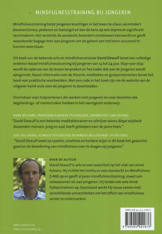Mindfulnesstraining bij jongeren achterkant
