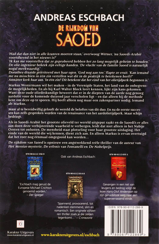 De rijkdom van Saoed achterkant