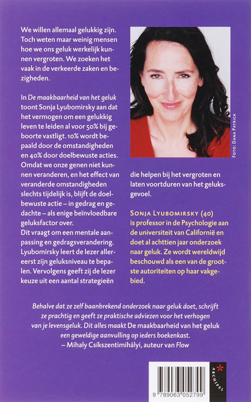 De Maakbaarheid Van Geluk achterkant