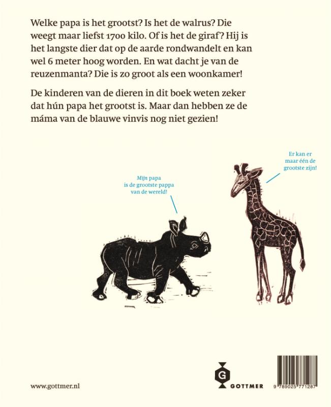 Mijn papa is het grootst achterkant