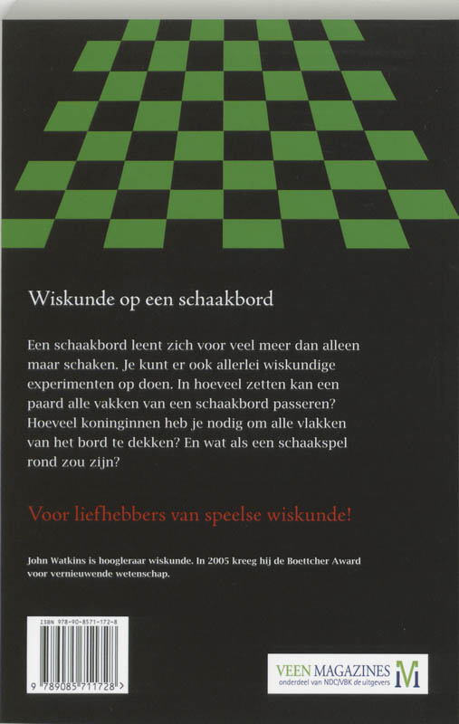 Wiskunde Op Een Schaakbord achterkant