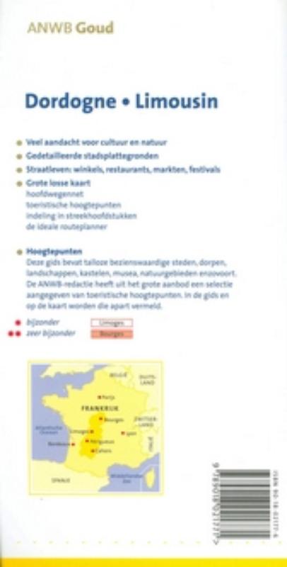 Dordogne, Limousin / ANWB goud achterkant