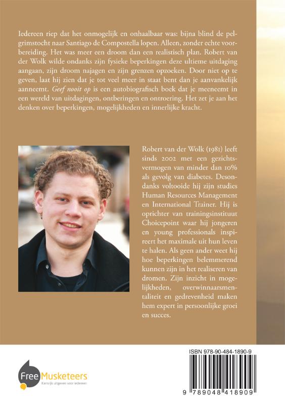 Geef Nooit Op achterkant