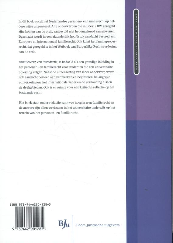 Familierecht / Boom Juridische studieboeken achterkant