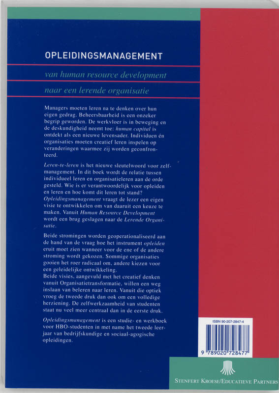 Opleidingsmanagement achterkant