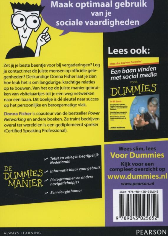 De kleine netwerken voor Dummies / Voor Dummies achterkant