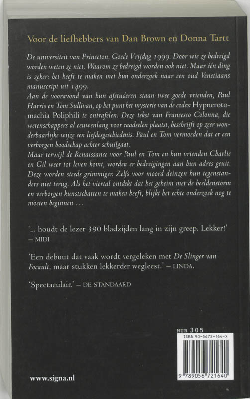 Venetiaans Geheim achterkant