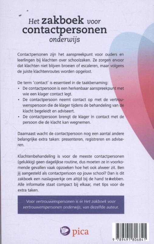 Het zakboek voor contactpersonen onderwijs achterkant