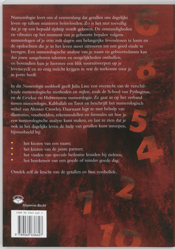 Numerologie Werkboek achterkant