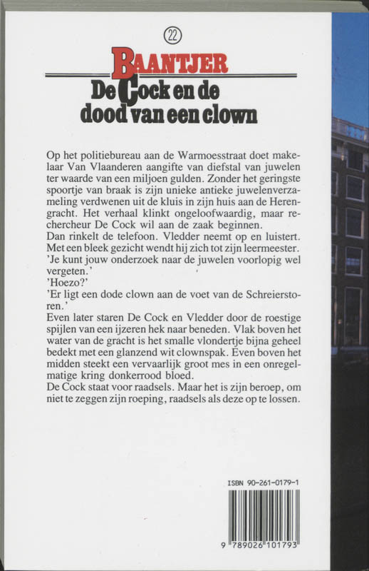 De Cock en de dood van een clown / Baantjer / 22 achterkant