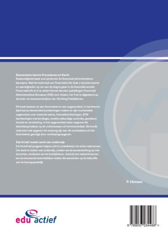 Rekenvaardigheid voor financiële beroepen achterkant