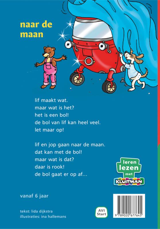 de bol van lif. naar de maan / Leren lezen met Kluitman achterkant