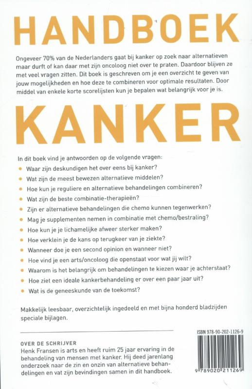 Handboek kanker achterkant