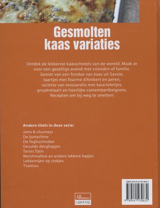 Gesmolten kaas variaties / Creatief Culinair achterkant