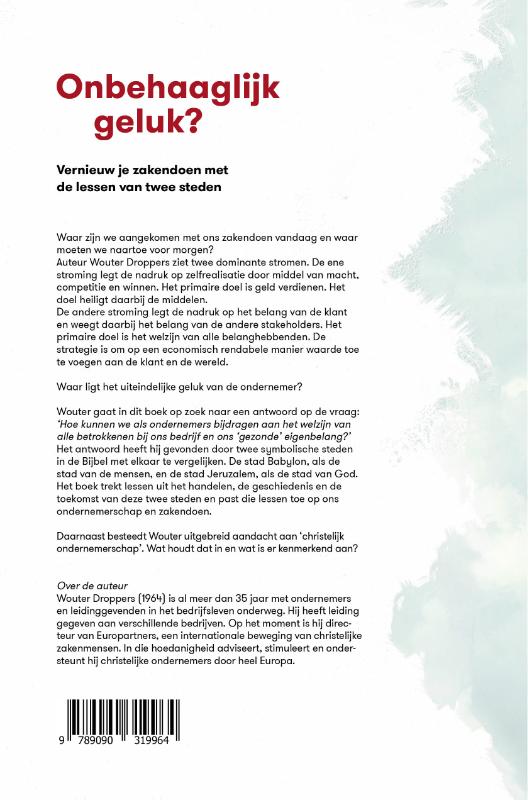 Onbehaaglijk geluk achterkant