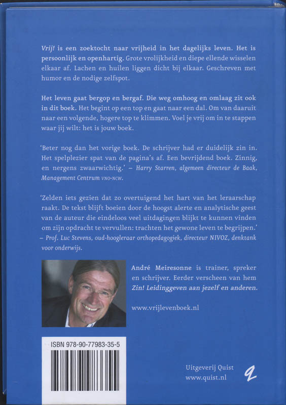 Vrij! Leef Je Eigen Leven achterkant