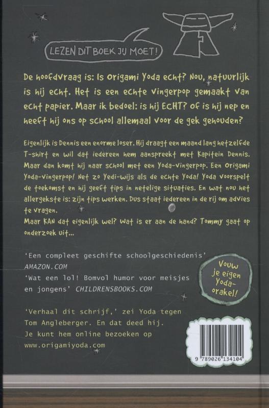 Het orakel Yoda / Origami Yoda achterkant