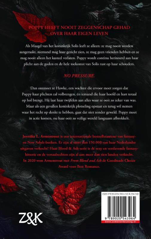 Uit bloed en as / Blood and Ash / 1 achterkant