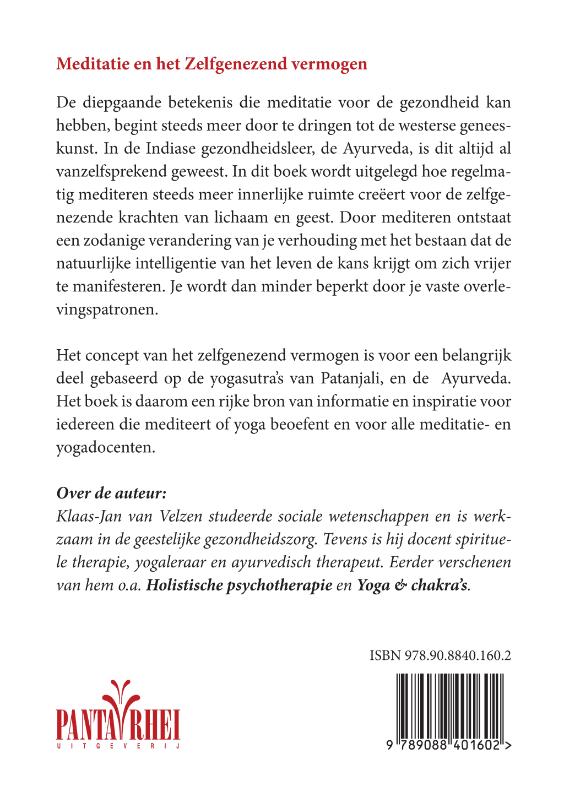 Meditatie en het zelfgenezend vermogen achterkant