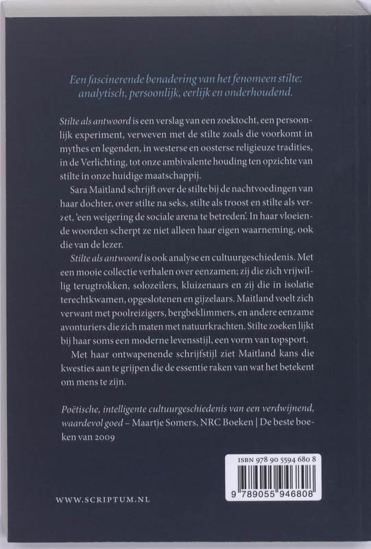 Stilte als antwoord achterkant