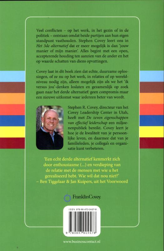 Het derde alternatief achterkant