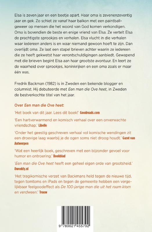 Oma heeft me gestuurd om te zeggen dat het haar spijt achterkant