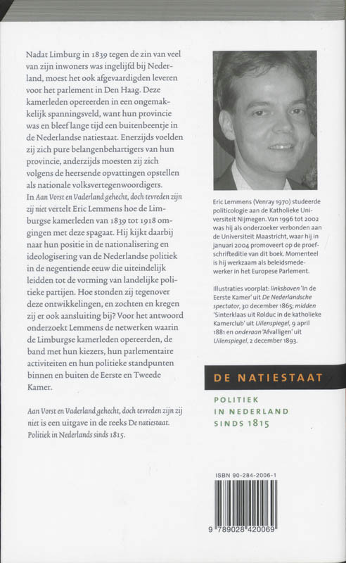 De Natiestaat - Aan Vorst en Vaderland gehecht, doch tevreden zijn zij niet achterkant